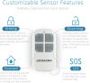 LACORAMO Door Sensor Alarm – 130dB Vezeték Nélküli Ajtó- és Ablakriasztó 2 Távirányítóval - kulcskarika hiányzik