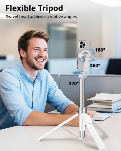 Victiv Strong Magnetic iPhone Tripod – 178 cm MagSafe Telefon Állvány és Selfie Stick - felbontott